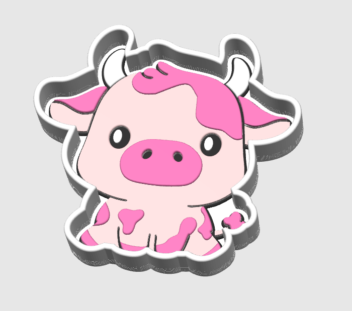 Cutesy Cow Trinket Tray | Cute 3D Printed Catch-All Dish