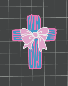 3D COLORFUL COQUETTE CROSS STRAW TOPPER STANDARD OR STANLEY