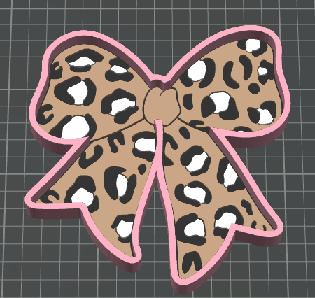 CHEETAH BOW Trinket Tray | Cute 3D Printed Catch-All Dish