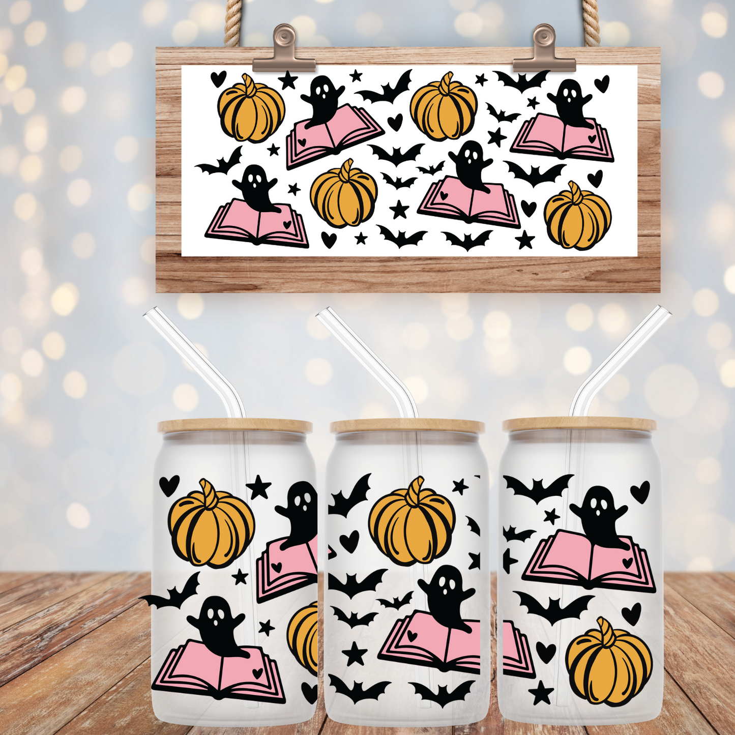 SPOOKY STORY UV DTF CUP WRAP