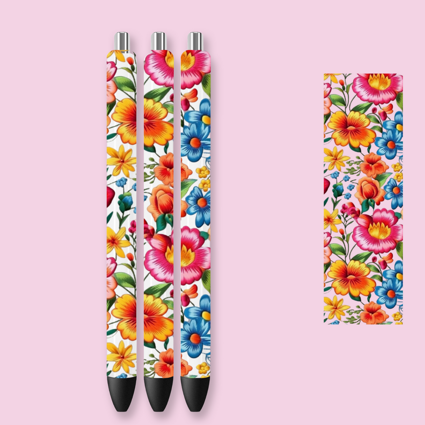 Floral Patch UV DTF Pen Wrap