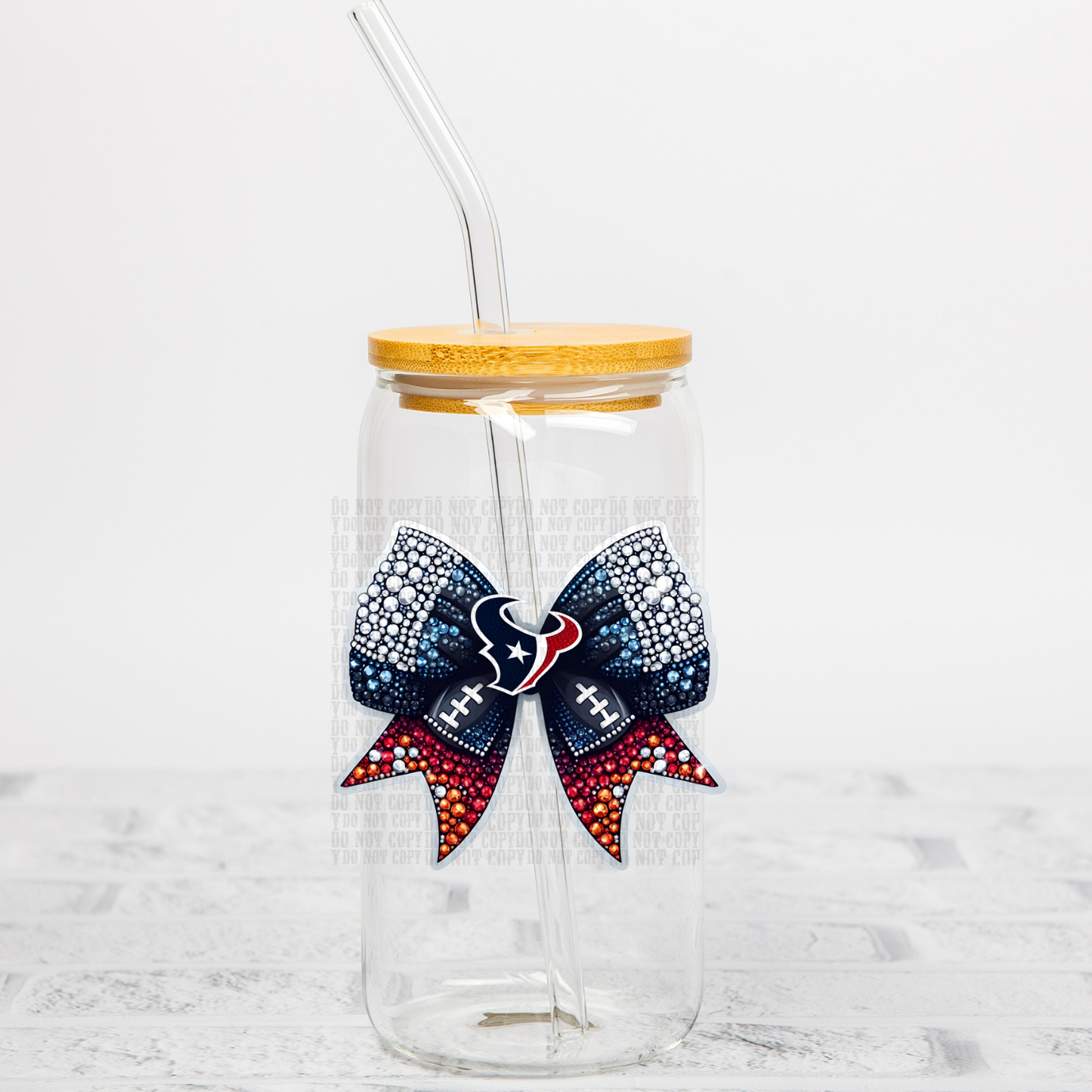 FOOTBALL BOW BUNDLE UV DTF DECAL