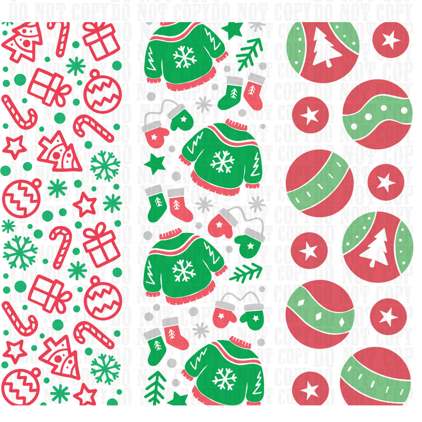 Vintage Christmas UV DTF Pen Wrap Bundle