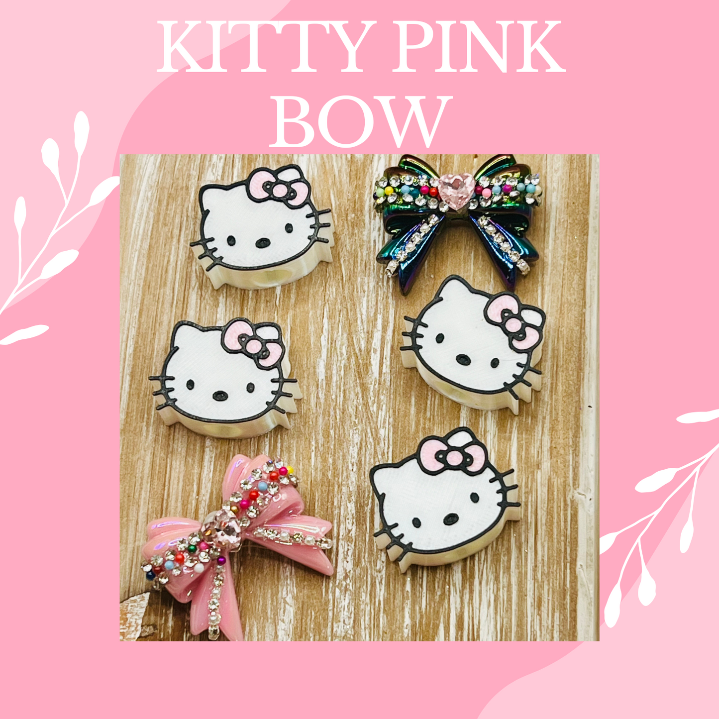 3D STRAW TOPPER KITTY KAT- STANDARD SIZE