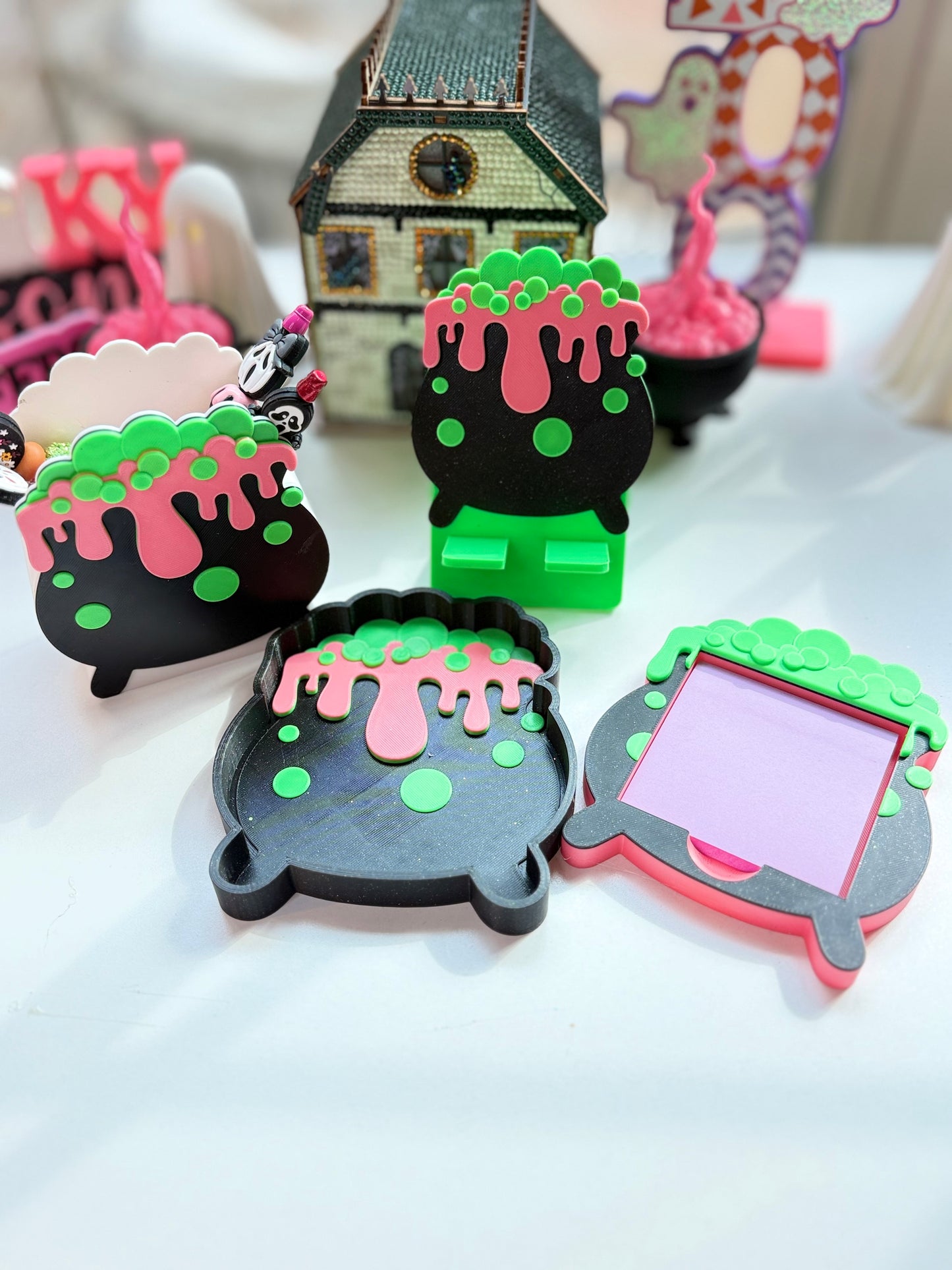 Spooky Cauldron Desk Decor | 3D Printed Halloween Desk Accessories