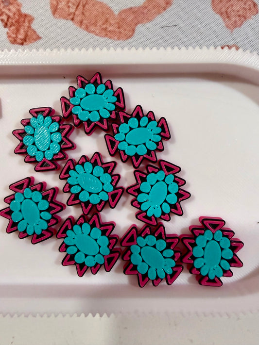 WESTERN CONCHO Flat Back Lid Charms