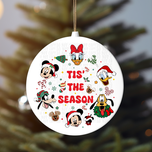 TIS THE SEASON MOUSE GANG ORNAMENT UV DTF DECAL