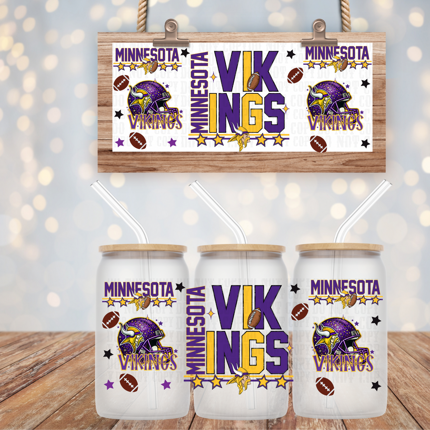 2025 STACKED FOOTBALL PRO BUNDLE UV DTF CUP WRAP-Shop Exclusive