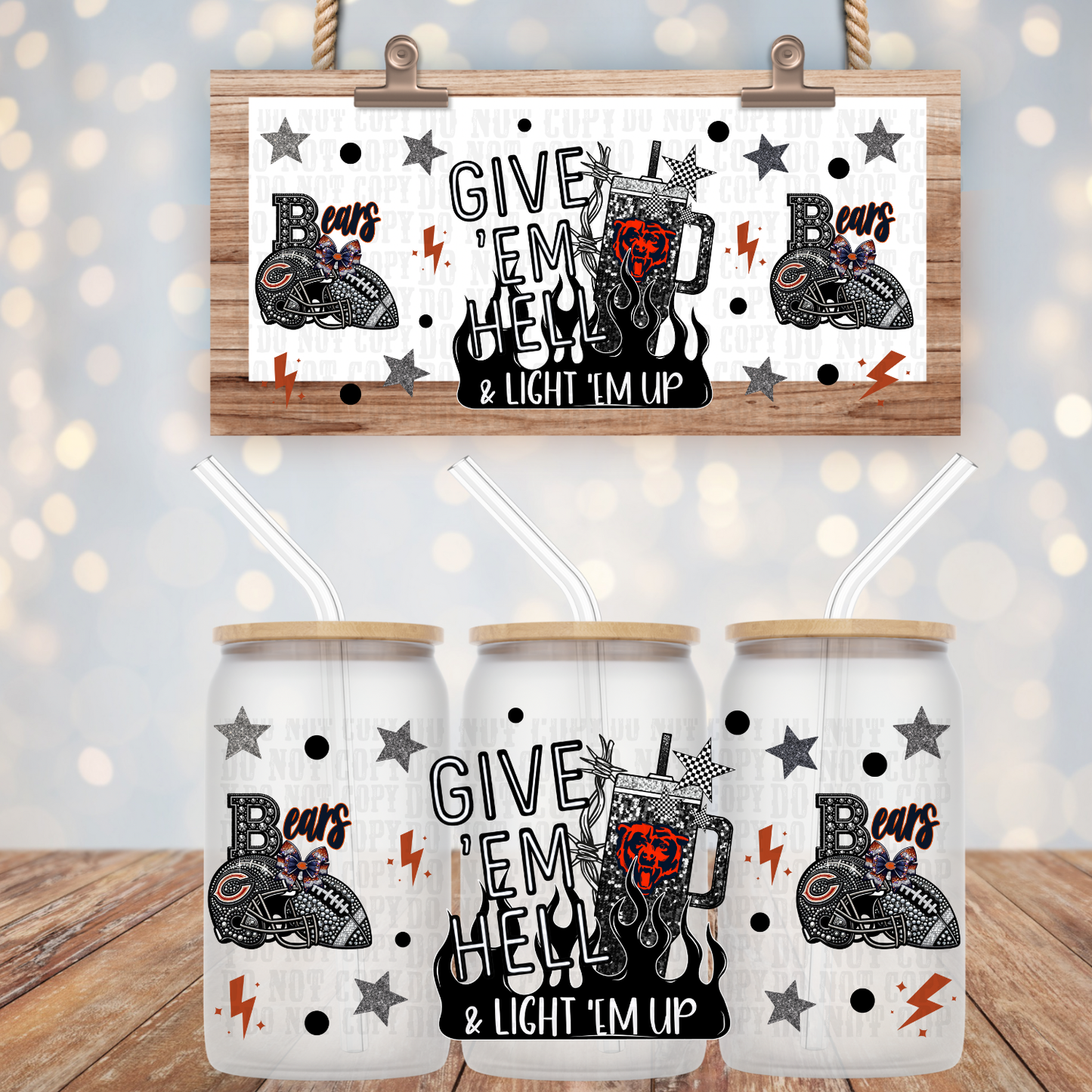 Wildcard Football Bundle UV DTF CUP WRAP