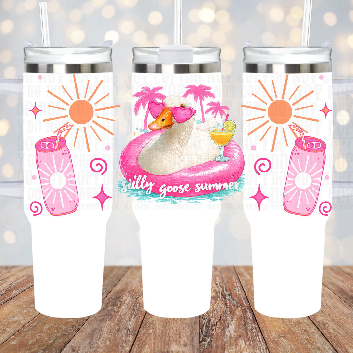 40oz SILLY GOOSE SUMMER UV DTF Cup Wrap
