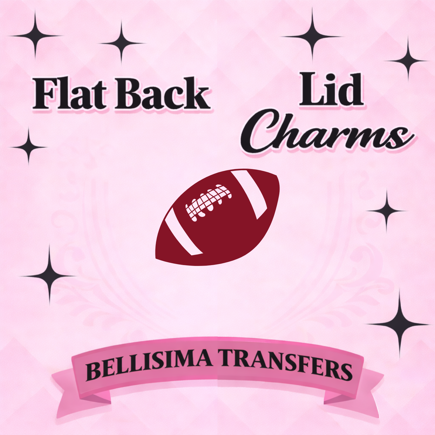 FOOTBALL Flat Back Lid Charms