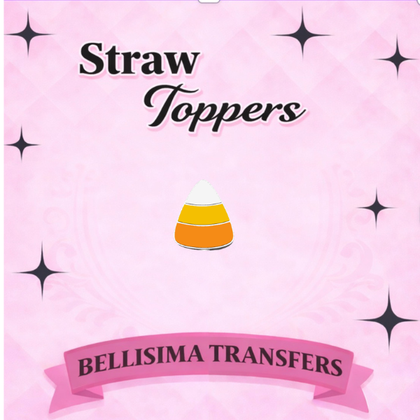 3D Candy Corn Straw Topper Standard or Stanley