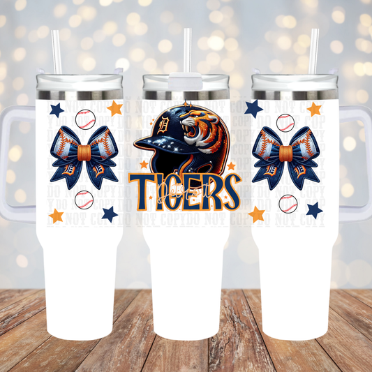 40oz TIGERS UV DTF Cup Wrap-Shop Exclusive