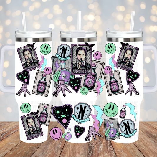 40oz PORTRAIT WEDNESDAY UV DTF CUP WRAP