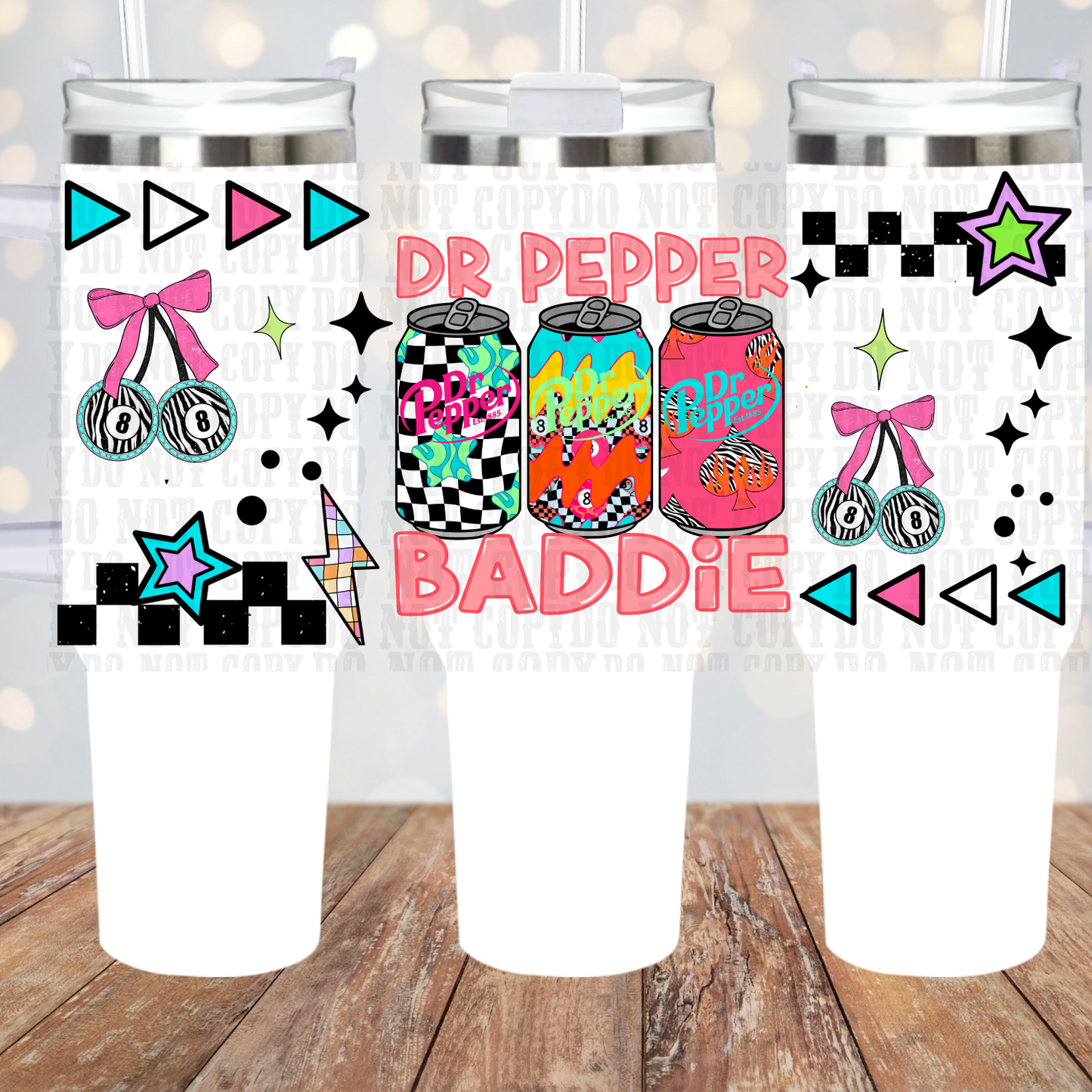 40oz NEON DP BADDIE UV DTF CUP WRAP - SHOP EXCLUSIVE