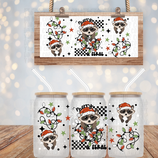 MERRY FERAL UV DTF CUP WRAP