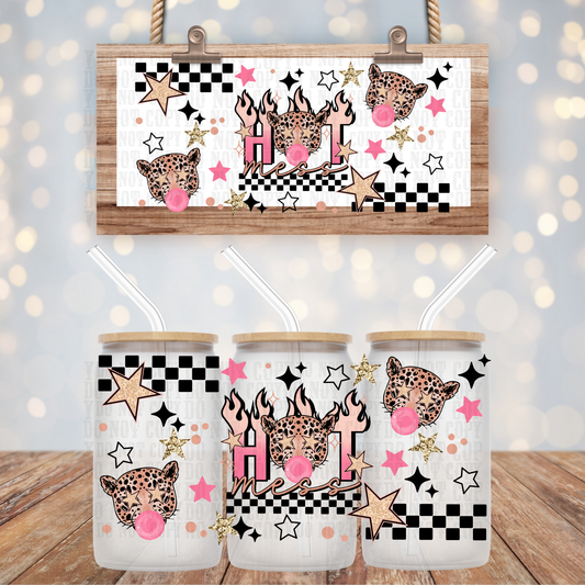 HOT CHEETAH BUBBLE UV DTF CUP WRAP