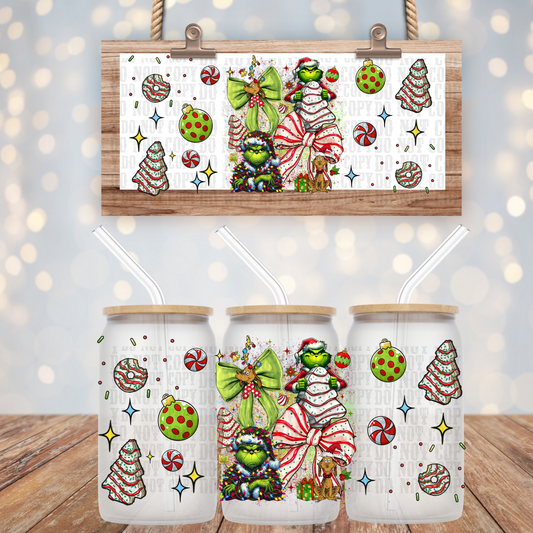 GRUMPY TREE TREAT  UV DTF CUP WRAP