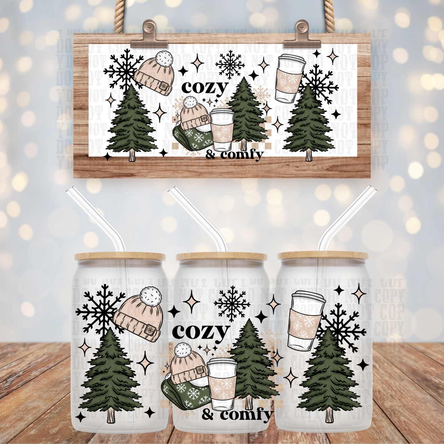 COZY & COMFY UV DTF CUP WRAP