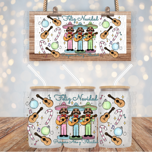 FELIZ NAVIDAD UV DTF CUP WRAP