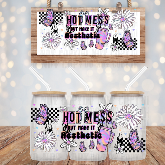 HOT MESS AESTHETIC UV DTF CUP WRAP