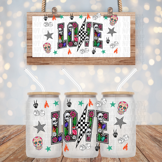 LOVE SKELLY PATTERN UV DTF CUP WRAP - SHOP EXCLUSIVE FROM CIERA