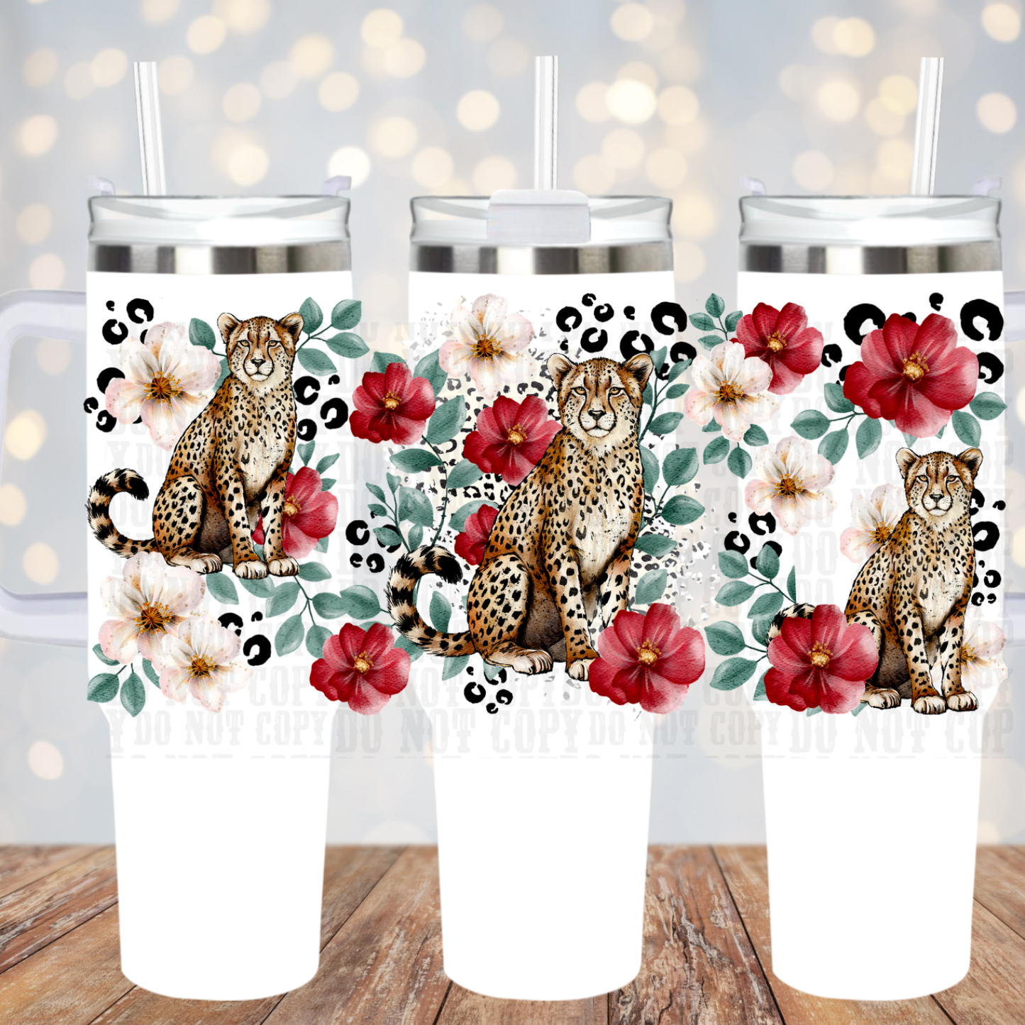 40oz CHEETAH PET UV DTF CUP WRAP