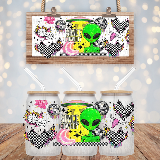 SPACE COWBOY UV DTF CUP WRAP