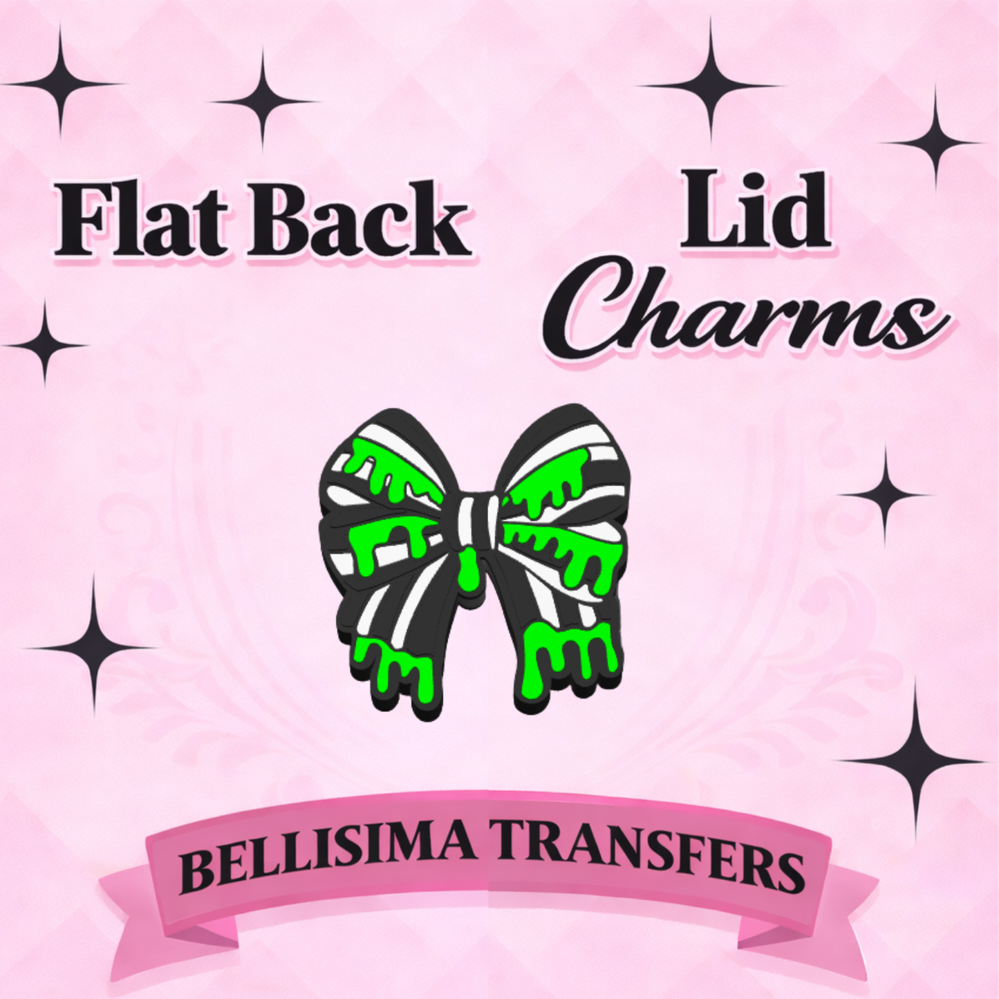BETTLE BOW Flat Back Lid Charms
