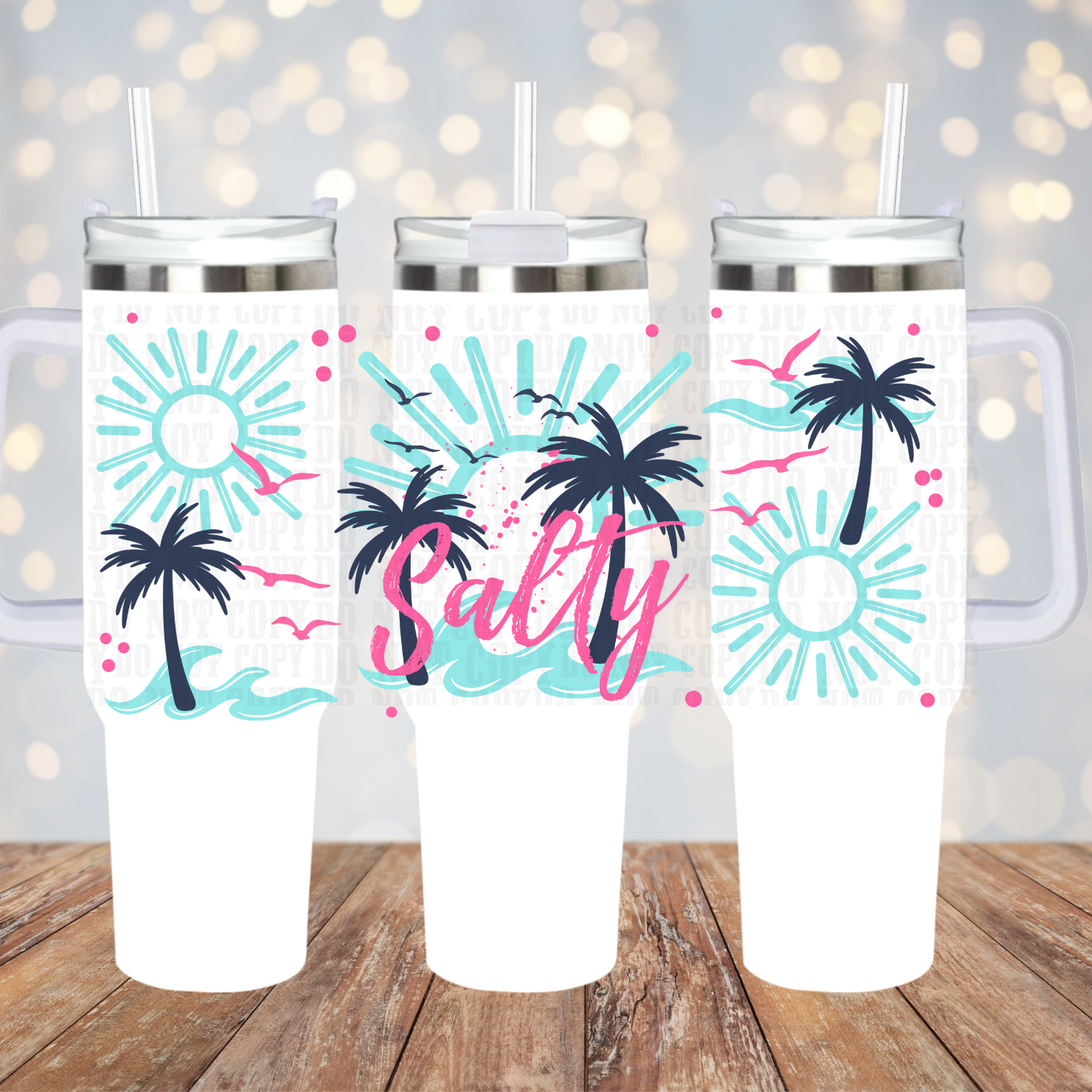 40oz SALTY RETRO UV DTF CUP WRAP
