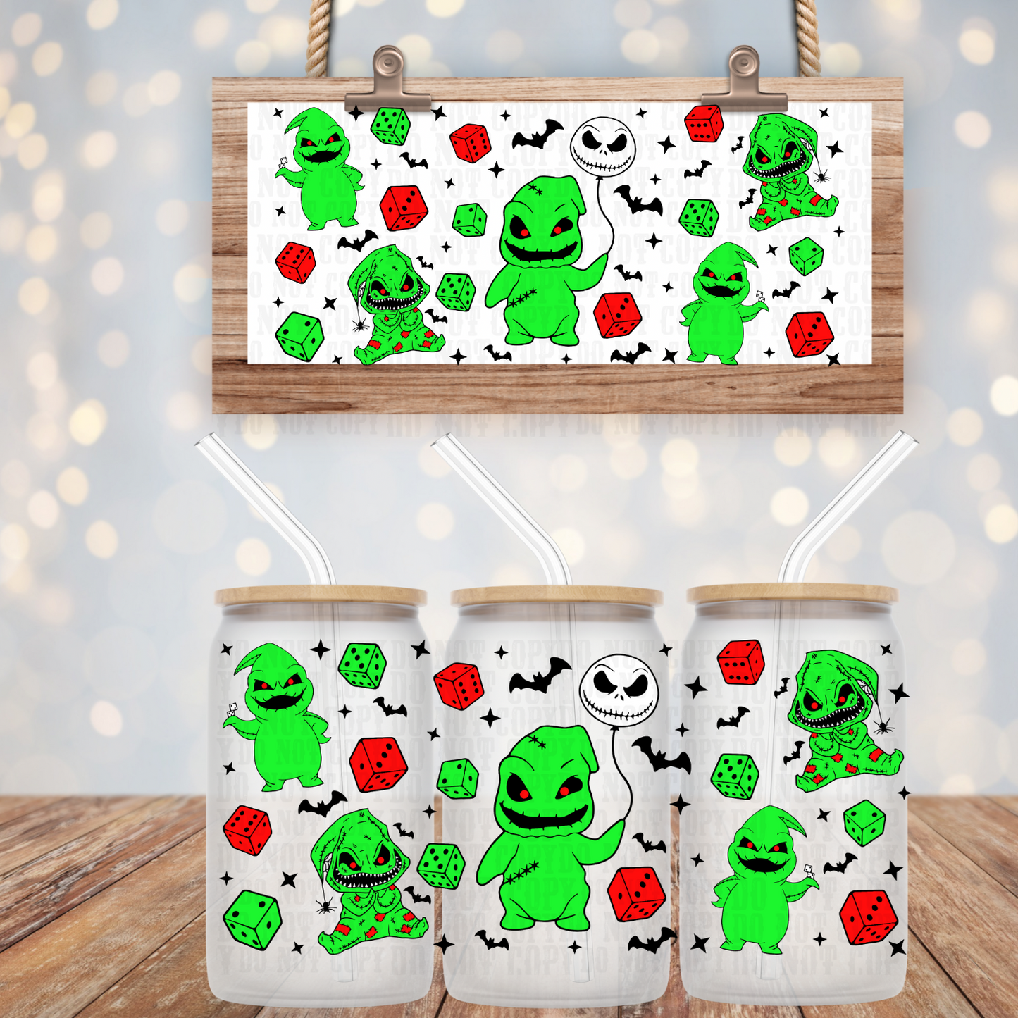 OOGIE DICE  UV DTF CUP WRAP