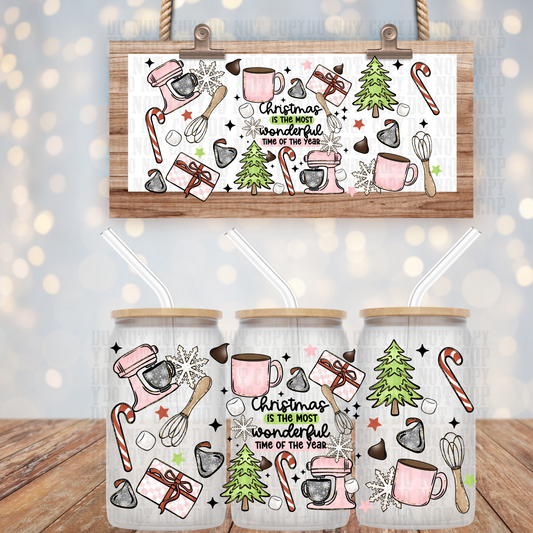 CHRISTMAS BAKING UV DTF CUP WRAP
