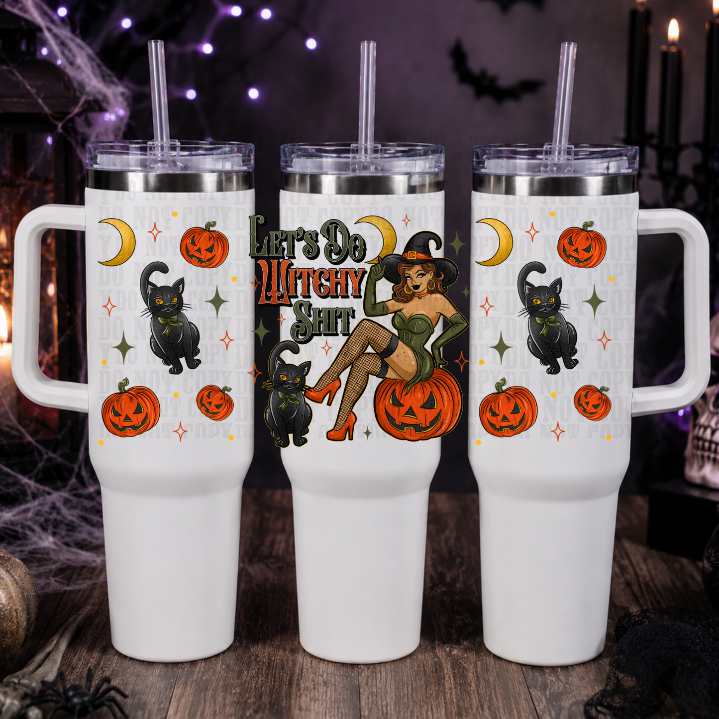 40oz  LET'S GET WITCHY UV DTF CUP WRAP