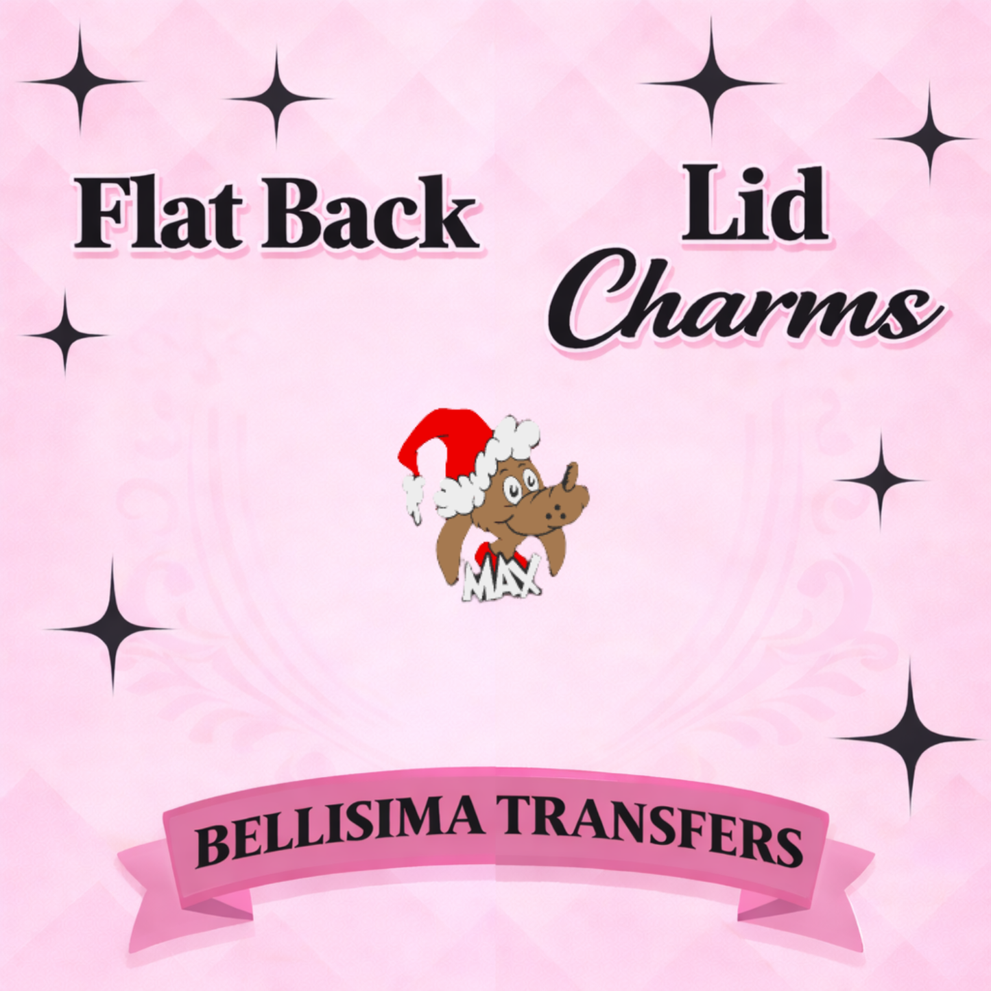 HOLIDAY PUP FLAT BACK CHARM