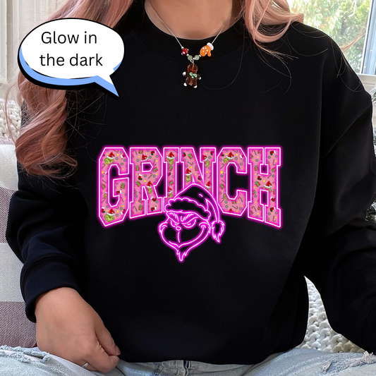GLOW IN THE DARK NEON HOT PINK GRUMP DTF