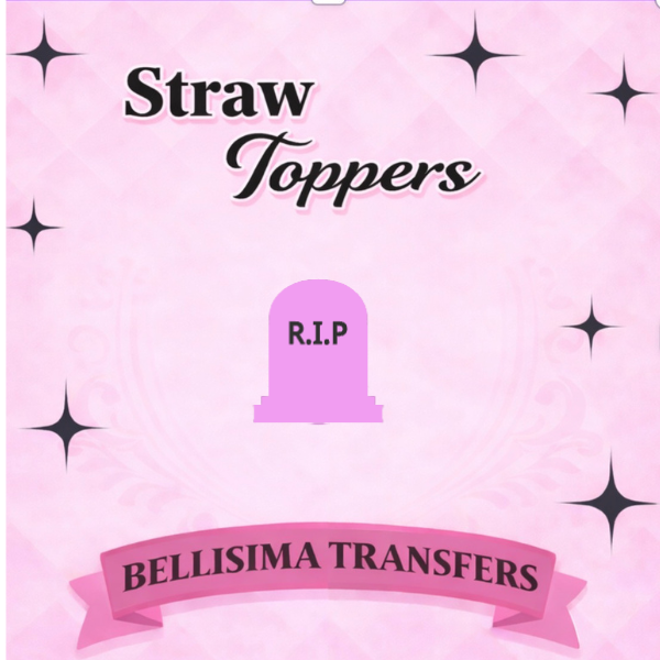 3D RIP TOMBSTONE Straw Topper Standard or Stanley