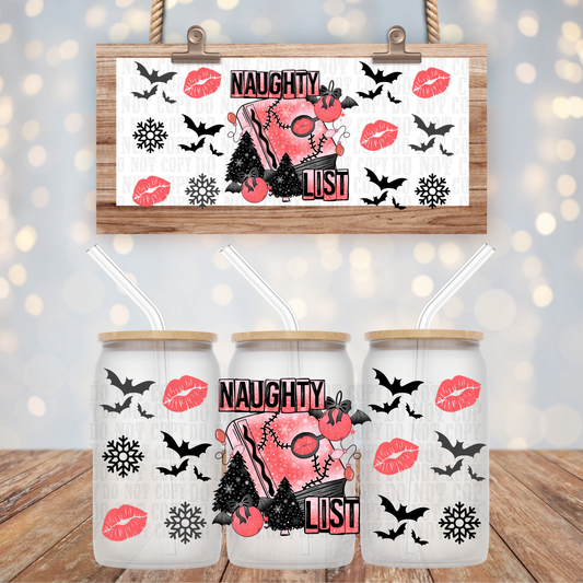 NAUGHTY LIST  UV DTF CUP WRAP - SHOP EXCLUSIVE BY LILLY
