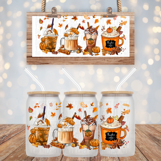 FALL LATTES UV DTF WRAP