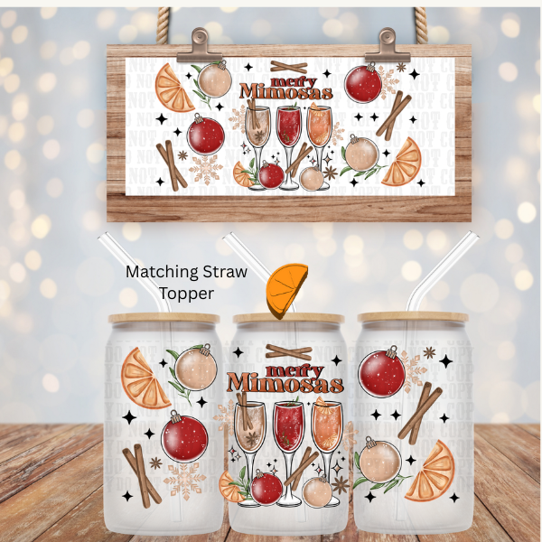 MERRY MIMOSAS  UV DTF CUP WRAP