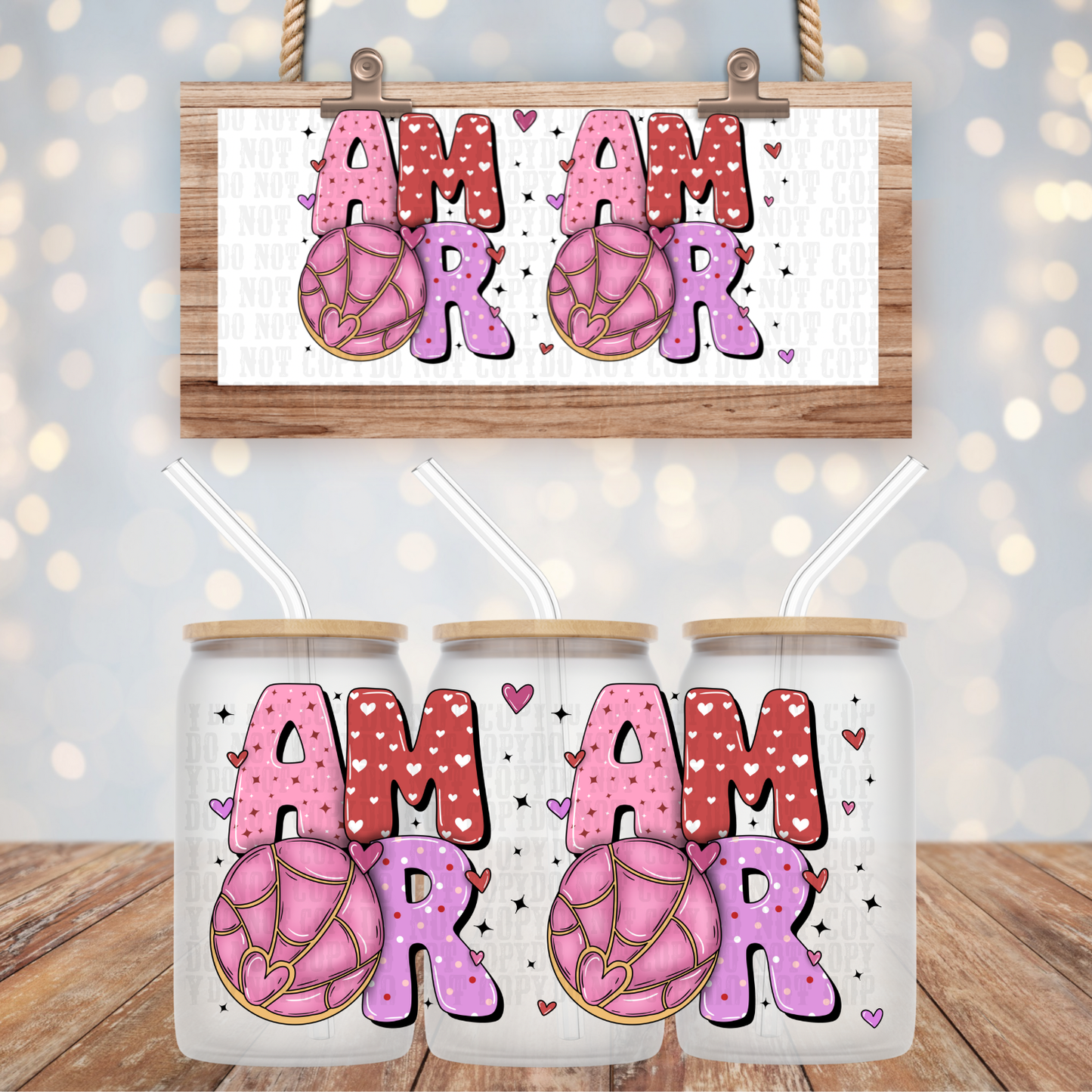 AMOR  UV DTF CUP WRAP