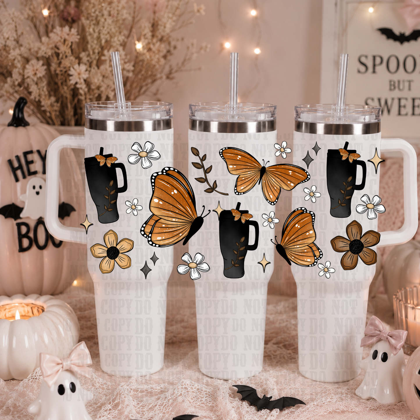 40oz FALL TUMBLER UV DTF CUP WRAP