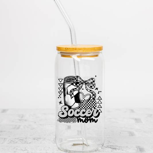 SOCCER MAMA CHECKERED UV DTF DECAL