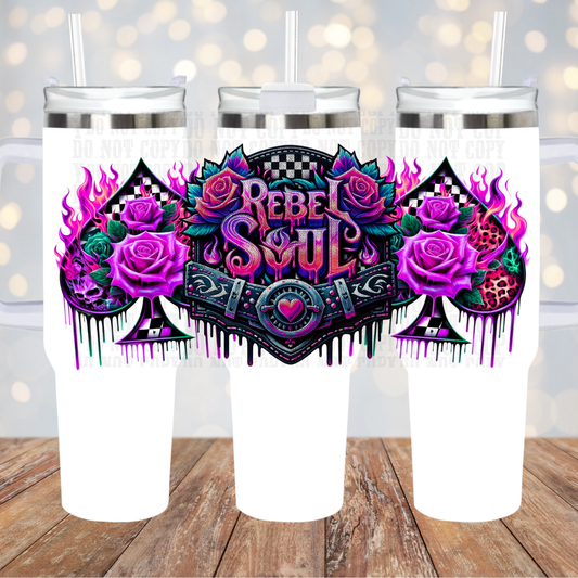 40oz REBEL SOUL UV DTF CUP WRAP
