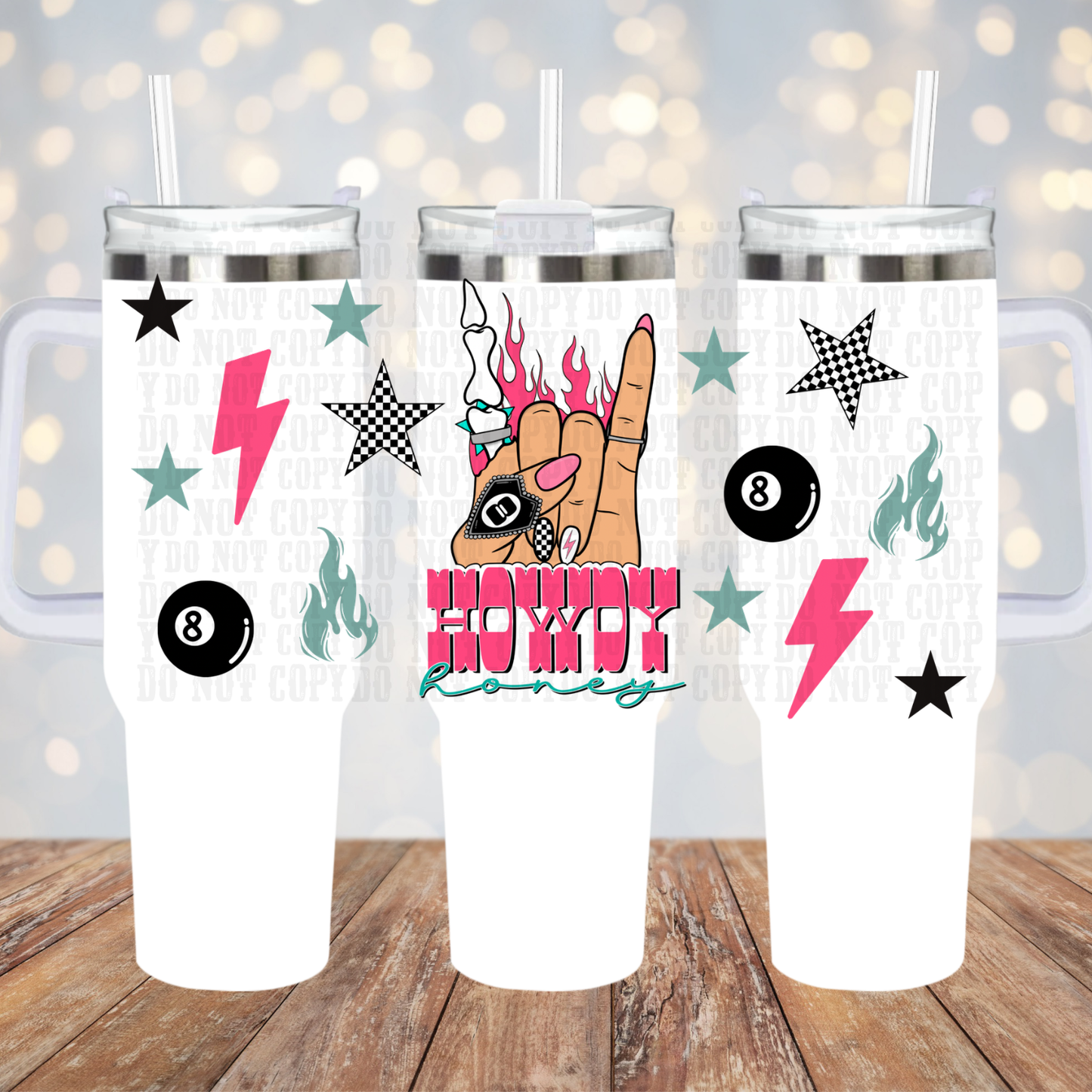 40oz PINK HOWDY PEACE -SHOP EXCLUSIVE BY CIERRA