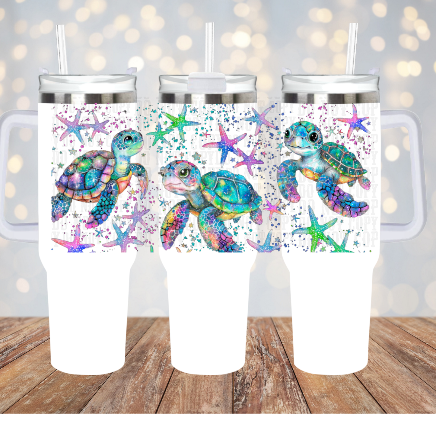 40OZ TURTLES UV DTF CUP WRAP