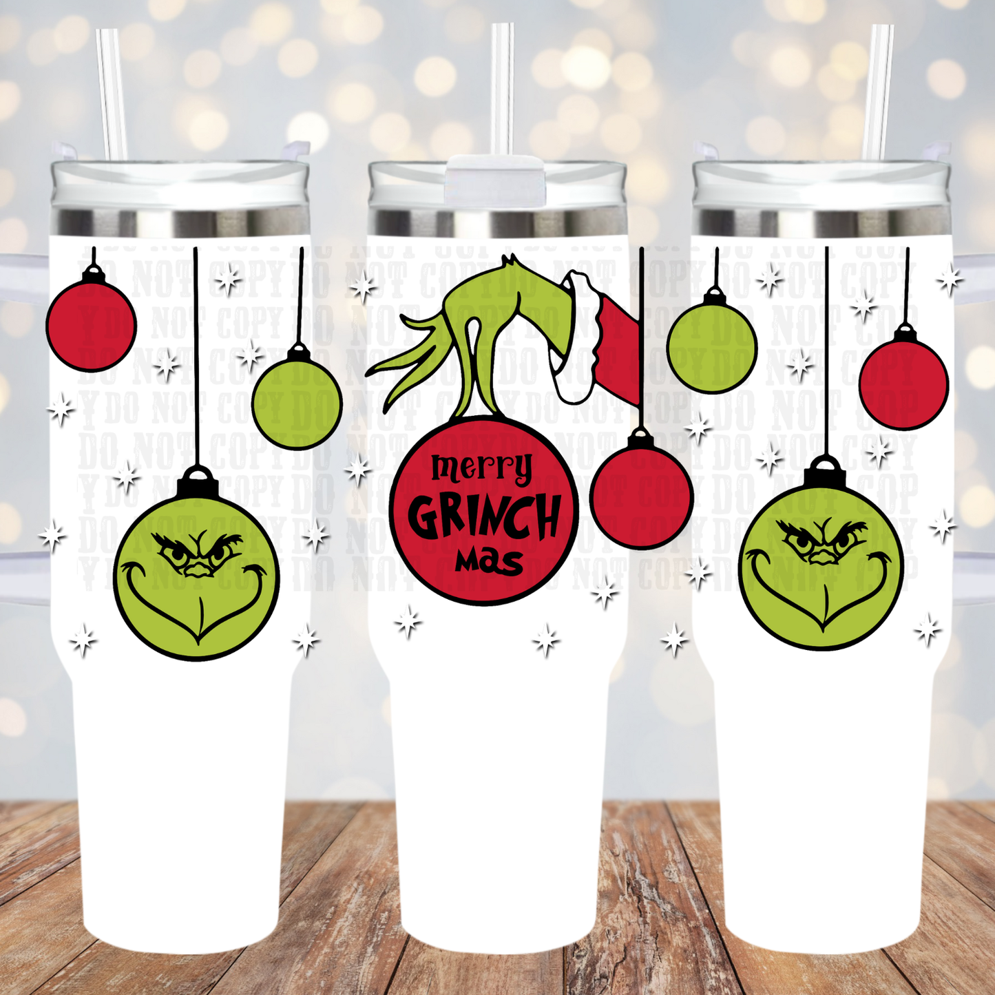 40oz GRUMPY ORNAMENTS UV DTF CUP WRAP