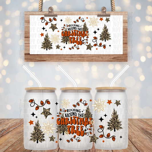 ROCKIN CHRISTMAS TREE UV DTF CUP WRAP