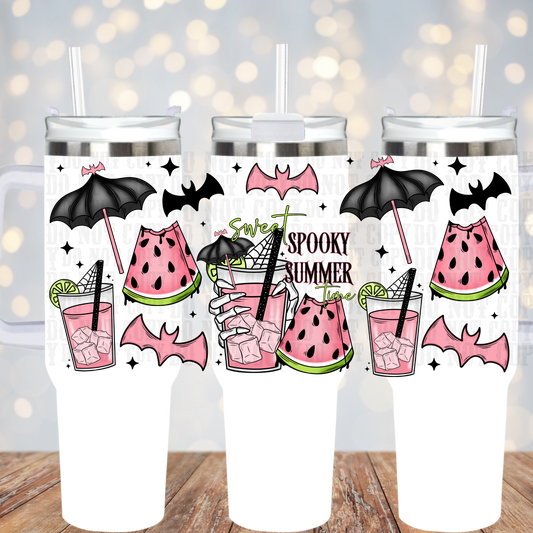 40oz  SWEET SPOOKY SUMMER UV DTF Cup Wrap