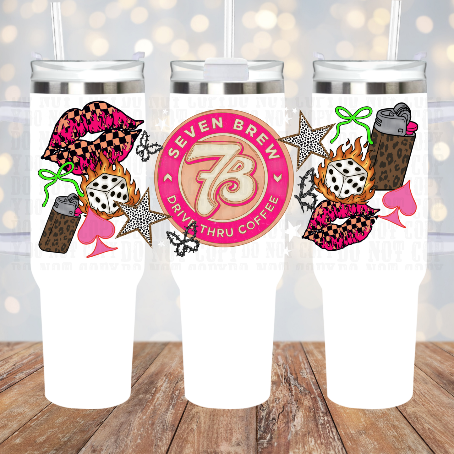 40oz 7 CAFE YAWLTERNATIVE UV DTF Cup Wrap