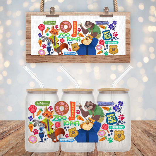 ZOOTOPIA UV DTF CUP WRAP